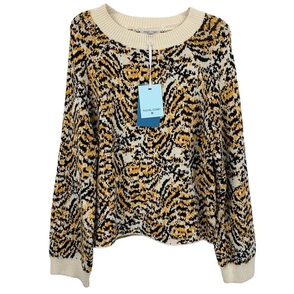 Rachel Comey x Target Wool Animal Tiger Print Heavy Casual Pullover Sweater NEW - Picture 1 of 6